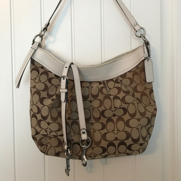 Coach Signature Jacquard and Leather Purse - Picture 6 of 6